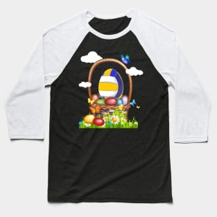 Funny Volleyball Egg Easter Baseball T-Shirt